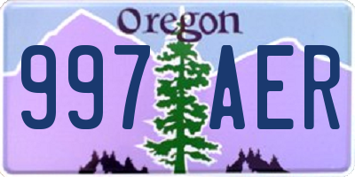 OR license plate 997AER