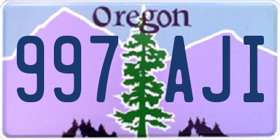 OR license plate 997AJI