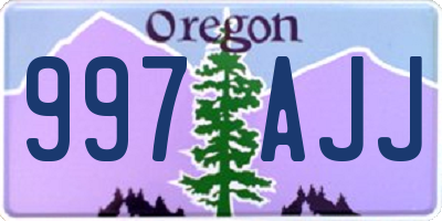 OR license plate 997AJJ