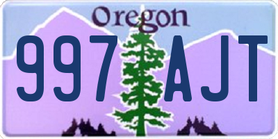 OR license plate 997AJT