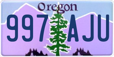 OR license plate 997AJU