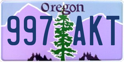 OR license plate 997AKT