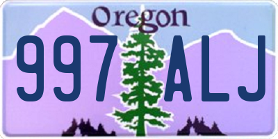 OR license plate 997ALJ