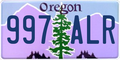 OR license plate 997ALR