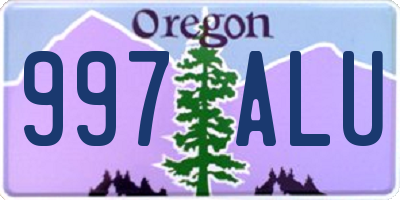 OR license plate 997ALU