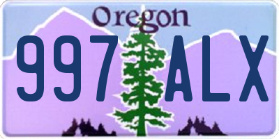OR license plate 997ALX