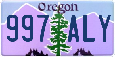 OR license plate 997ALY