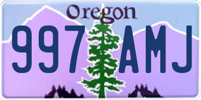 OR license plate 997AMJ