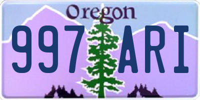 OR license plate 997ARI
