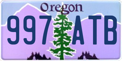 OR license plate 997ATB