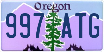 OR license plate 997ATG