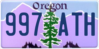 OR license plate 997ATH