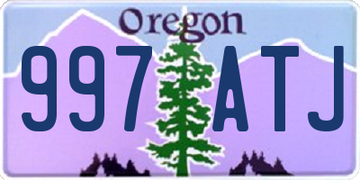 OR license plate 997ATJ