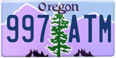 OR license plate 997ATM