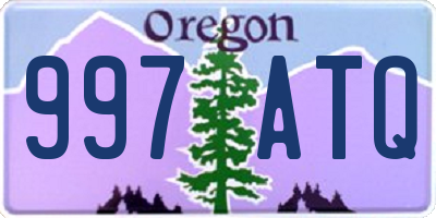 OR license plate 997ATQ