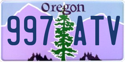 OR license plate 997ATV