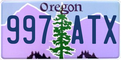 OR license plate 997ATX