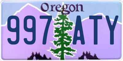 OR license plate 997ATY