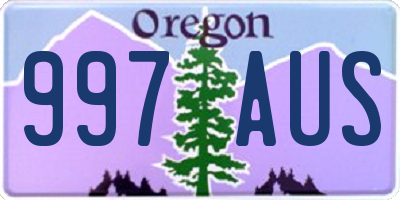 OR license plate 997AUS