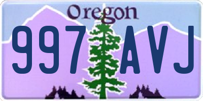 OR license plate 997AVJ