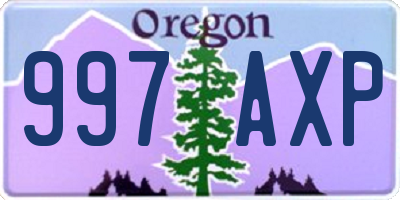 OR license plate 997AXP