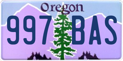 OR license plate 997BAS