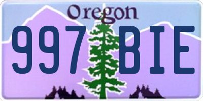 OR license plate 997BIE