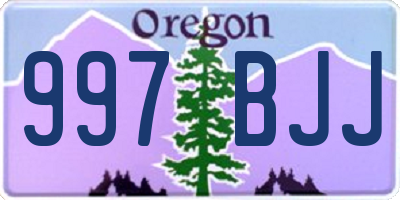 OR license plate 997BJJ