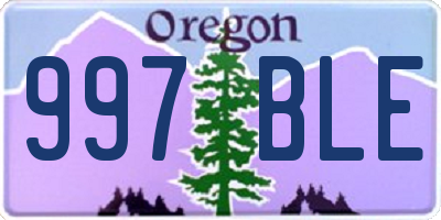 OR license plate 997BLE