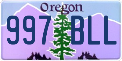 OR license plate 997BLL