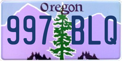 OR license plate 997BLQ