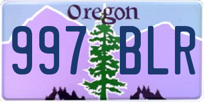 OR license plate 997BLR