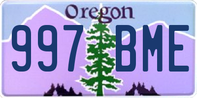 OR license plate 997BME