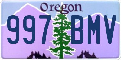 OR license plate 997BMV