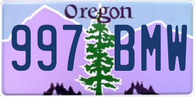 OR license plate 997BMW