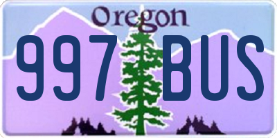 OR license plate 997BUS