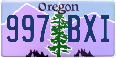 OR license plate 997BXI