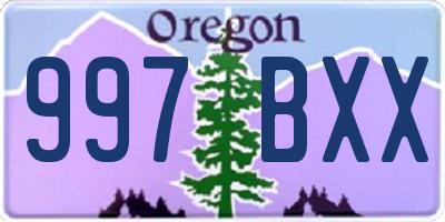 OR license plate 997BXX