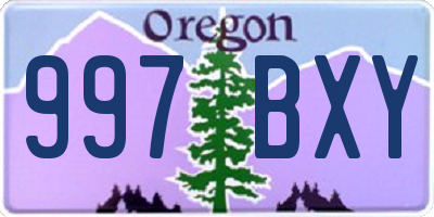 OR license plate 997BXY