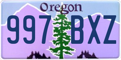 OR license plate 997BXZ