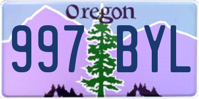 OR license plate 997BYL