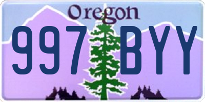 OR license plate 997BYY