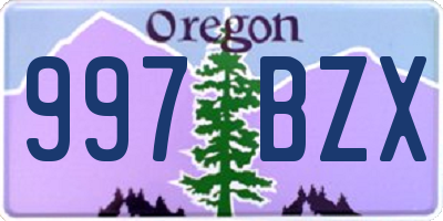 OR license plate 997BZX