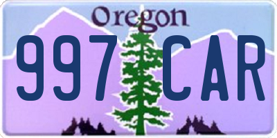 OR license plate 997CAR