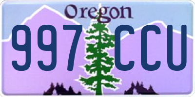 OR license plate 997CCU