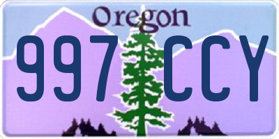OR license plate 997CCY