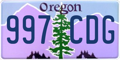 OR license plate 997CDG