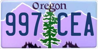 OR license plate 997CEA