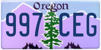 OR license plate 997CEG
