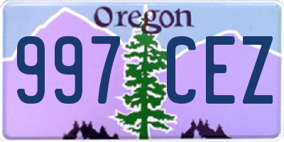 OR license plate 997CEZ